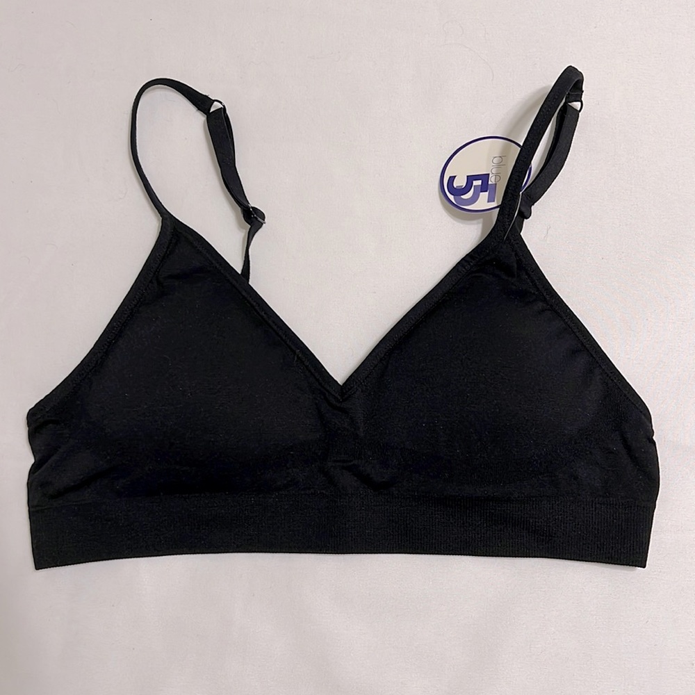Blue 55 Everyday Basic Deep V-Neck Padded Black M/L